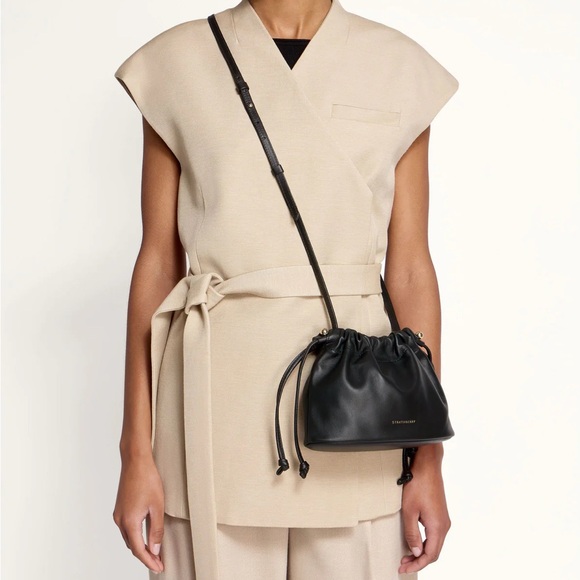 Strathberry Charlotte Black Leather Women's Bag - Picture 3 of 9